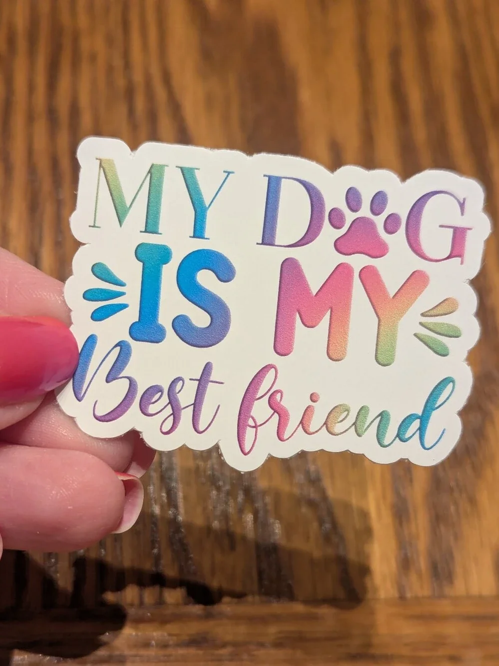 3 For $5 Item: My Dog Is My Best Friend Vinyl Sticker New!